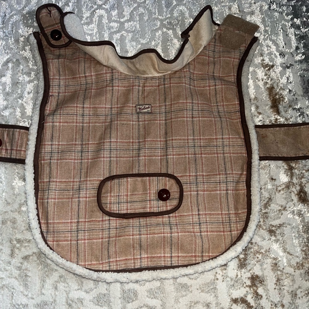 Woolrich plaid and blue fog coat size medium - Picture 6 of 6